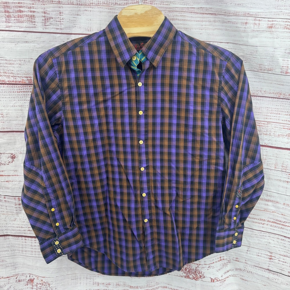 Robert Graham X Shirt Mens XL Plaid Cotton Button Down Preppy Casual